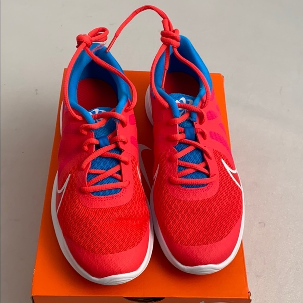 Nike Revolution 4 JDI GS red orbit white blue running sneakers